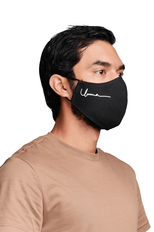 Face Mask with Ear Loop Black
