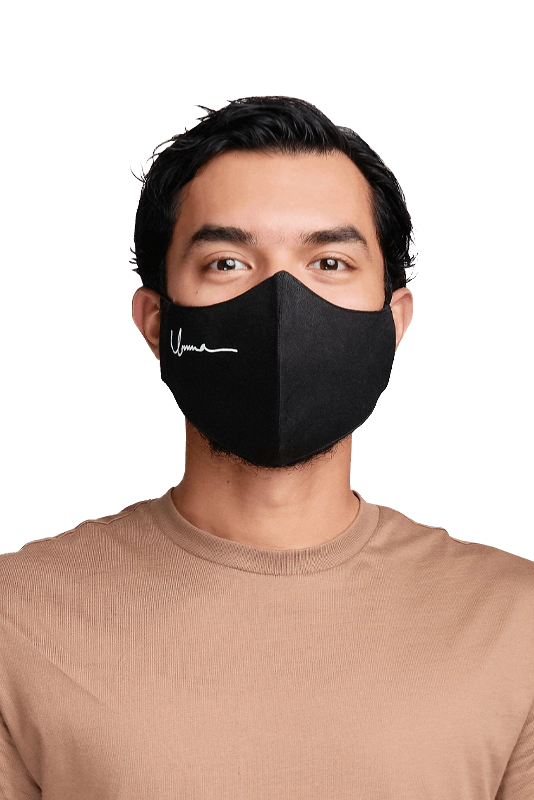 Face Mask with Ear Loop Black