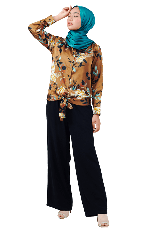 Floral Top Paloma in Brown
