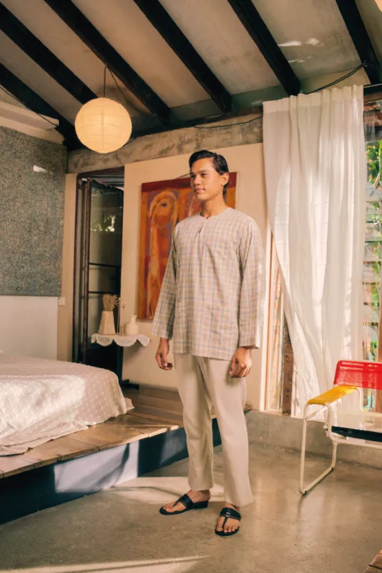 Kurta Arjuna in Beige