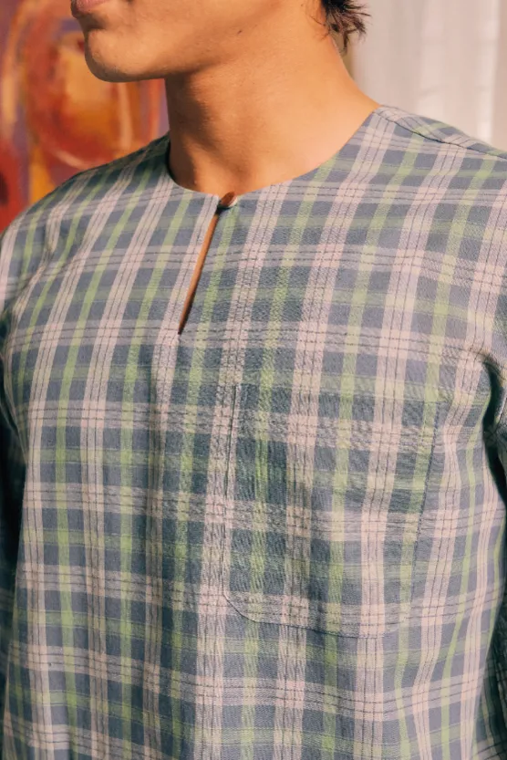 Kurta Arjuna in Blue