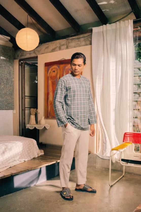 Kurta Arjuna in Blue
