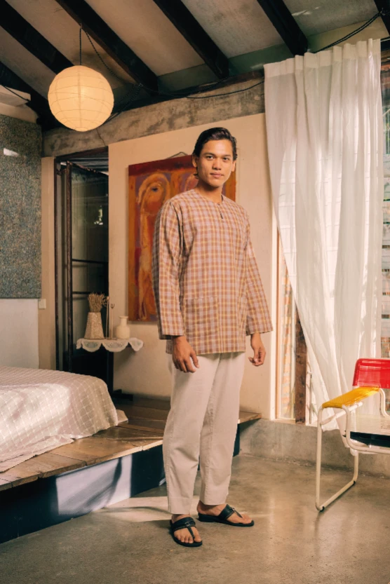 Kurta Arjuna in Brown