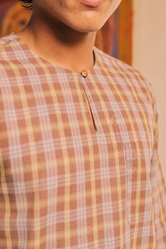 Kurta Arjuna in Brown