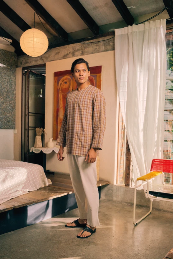 Kurta Arjuna in Brown