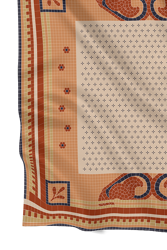 Mozayk Printed Square in Attica Brown