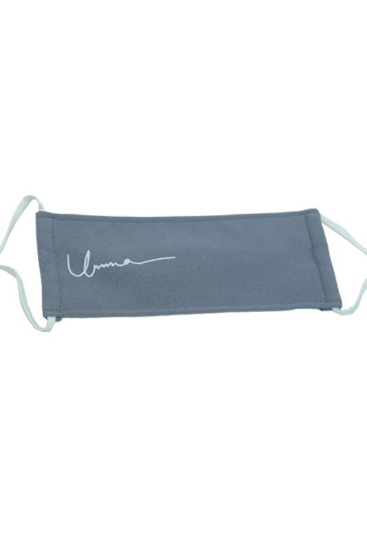Origami Face Mask Crepe Ear Loop in Pigeon Grey