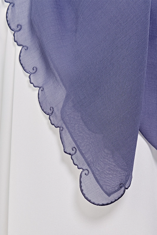 Sulam Teja Cotton Voile Square in Ash Blue