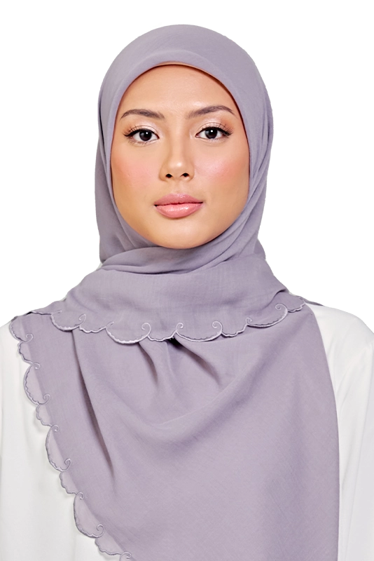 Sulam Teja Cotton Voile Square in Slab Grey