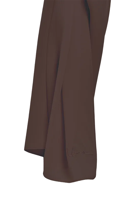 Kalsom Light Chiffon Scarf in Chicory Brown