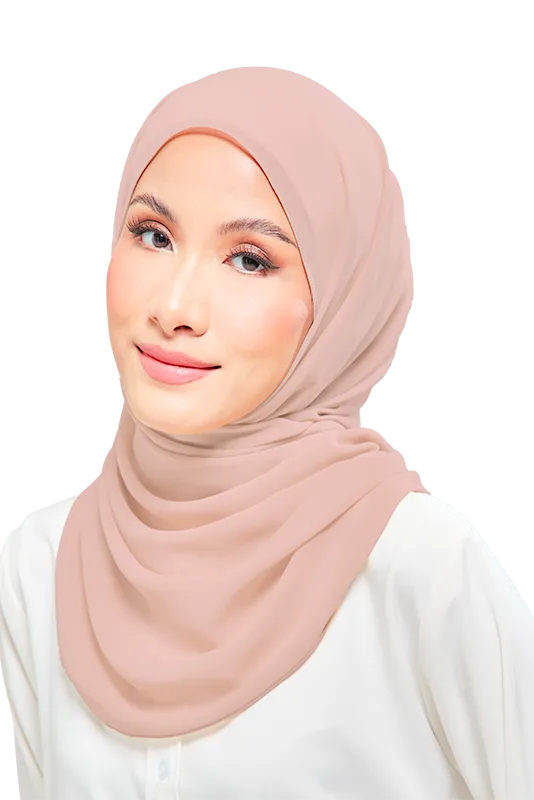 Kalsom Light Chiffon Scarf in Kashmiri Pink