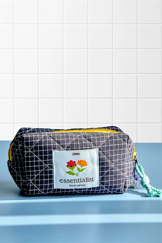 The Capsule Pouch Bag in Berry Blue