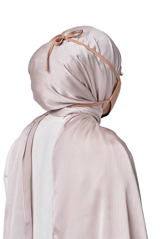 Crepe Face Mask with String Extension in Peachy Peach