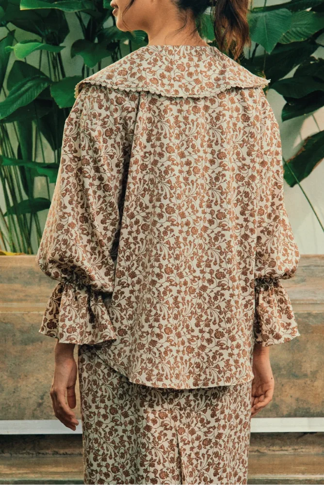 Suria Ribbon Kurung in Tofu Cream